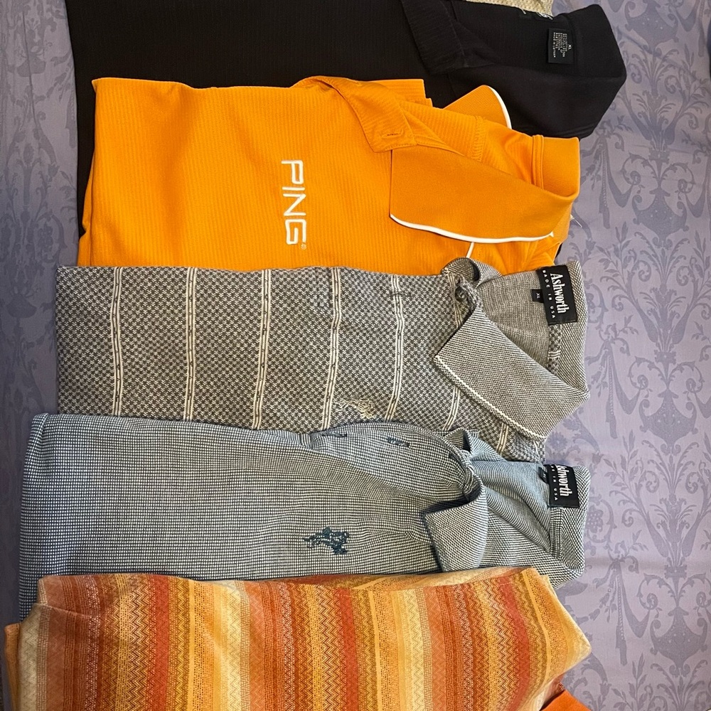 GOLF SHIRTS GREAT EUC 5-XL 2-XXL=7 TOTAL SHIRT